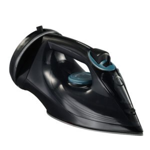 Ergonomic Black & Teal Heavy-Duty Steam Iron